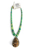 Made In The Deep South 1960s Cowrie Shell 1960s Chrysoprase Necklace