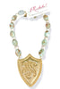 Made In The Deep South 1950s Brooch 1960s Glass Stone Baroque Pearl Necklace