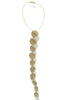 Cascading Gold Oval Drop Necklace