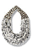 Leo White Leopard Beaded Layered Necklace