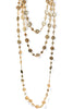 Holding Back Gold Disc Layered Necklace