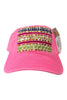 Kilim Baseball Hat - Hot Pink 24
