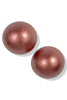 Music In The Making Burgundy Dome Wood Earrings