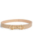 Tina Taupe Horsebit Buckle Belt