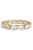 All Too Familiar White Abalone Stretch Bracelet
