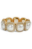Pave The Way Cream Pave Crystal & Square Dome Bracelet