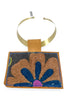 Kilim Suzani Charcoal Fabric Choker Necklace 5