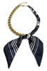 Harper Navy and Gold CCB Ball Scarf Necklace