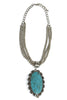Taken Back Silver and Turquoise Statement Necklace