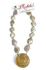 Made In The Deep South Late 1800s Medal Baroque Pearls Necklace