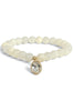 Take It Easy Cream Stretch Beaded Bracelet