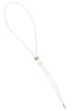 What's The Move Gold Pave Lariat Necklace