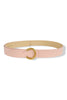 Arabella Gold Horseshoe Faux Blush Belt