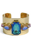 Frankie Blue Multi Shape Crystal Cuff Bracelet