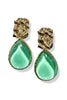 Together Always Green Teardrop Earrings