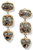Aubrey Twotone Linear Multi Shape Earrings