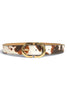 Colt Brown Cow Printed Oval Buckle Belt