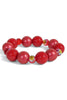 Stardust Red Stretch Ball Bracelet