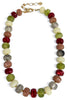 Hailee Olive Multi Rondelle Bead Necklace