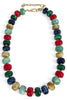 Hailee Green Multi Rondelle Bead Necklace