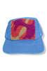 Suzani Neon Blue Kilim Patch Trucker Hat 14