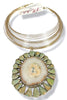 Made In The Deep South 1960s Solar Agate & Turquoise 1970s Necklace