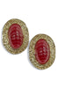 Karri Red and Gold Statement Earrings