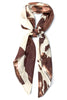Time Of My Life Ivory and Brown Square Scarf