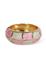 Rock The Park Pink And Gold Hinge Bangle Bracelet