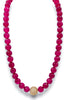 In Full Swing Necklace - Dark Pink