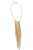 Making It Back Gold Fringe Statement Necklace