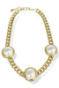 Yochi Best Time Pearl Station Chain Necklace