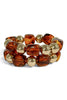 Kelsey Brown Square Beaded Bracelet Set