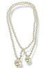 Daliana Double Pearl Long Necklace