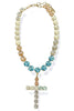 Sienna by TOVA Rome Aqua Champagne Necklace in