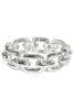 Claire Silver Hammered Chain Bangle Bracelet