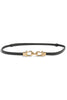 Saddle Black Thin Belt
