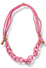 Done and Over Pink Chain & Silk Rope Necklace
