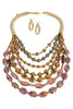 Fearlessly You Brown Strand Statement Necklace