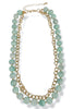 Showing You Off Green Layered Beaded Chain Necklace