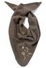 Fresh Feels Brown Beaded Triangle Scarf