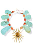 Made In The Deep South 1950s Pendant 1960s Turquoise 1960s Carnelian Bead Necklace