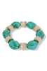 On A Journey Turquoise and Pink Acrylic Beaded Bracelet
