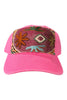 Kilim Baseball Hat - Hot Pink 34