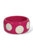 Adding A Little Touch Fuchsia Polka Dot Bangle Bracelet