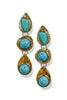 Hailey Turquoise Linear Stone Earrings