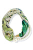 When Time Comes Green Multi & Pearl Layered Scarf Necklace