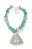 Made In The Deep South 1950s Pendant 1960s Agate Bead Necklace