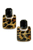 Clever One Leopard and Black Acrylic Earrings