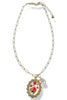 Natalie Antique Rose Pendant Necklace